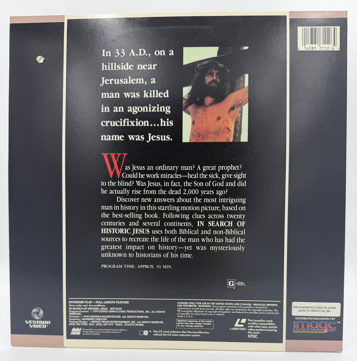 In Search of Historic Jesus (1979/1990) LaserDisc - VG+/EX