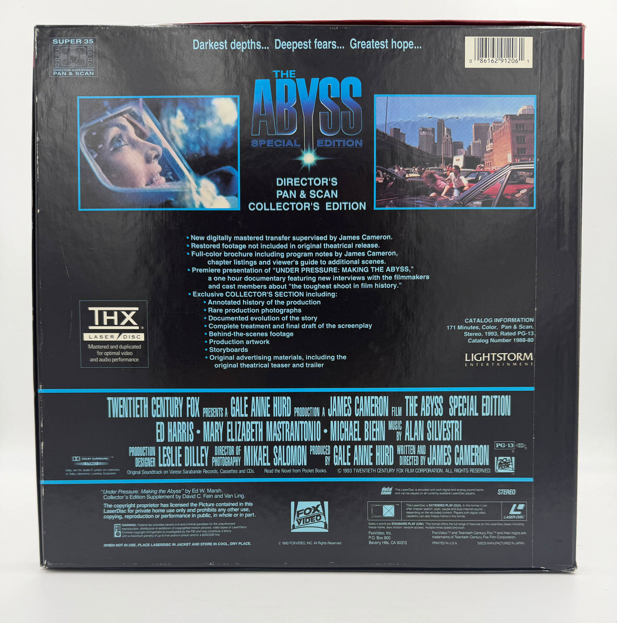 The Abyss (1993): Special Edition – Director's Pan & Scan Collector's Edition (1993) LaserDisc Box Set - EX