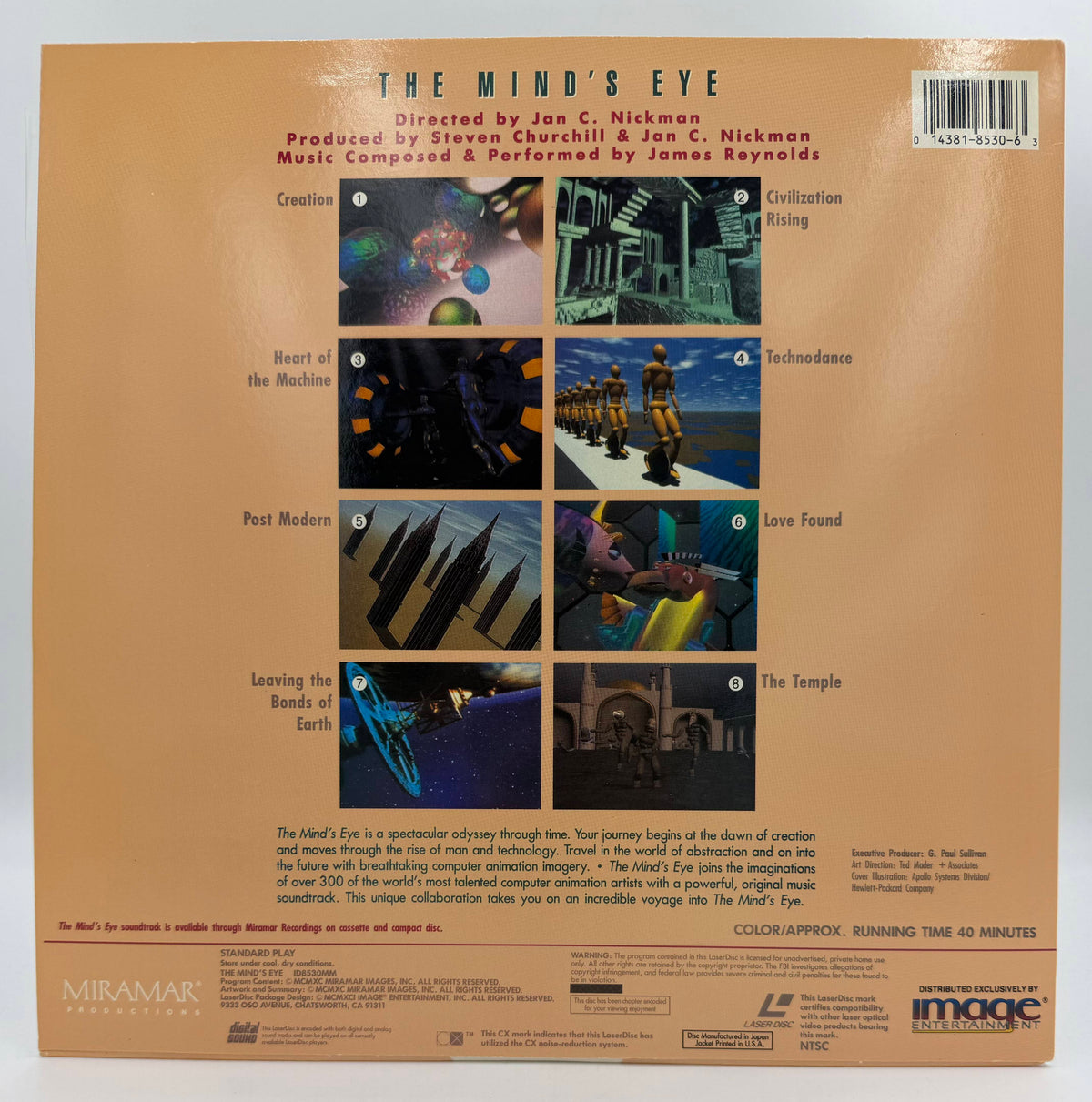 The Mind's Eye: A Computer Animation Odyssey (1990) – LaserDisc - EX
