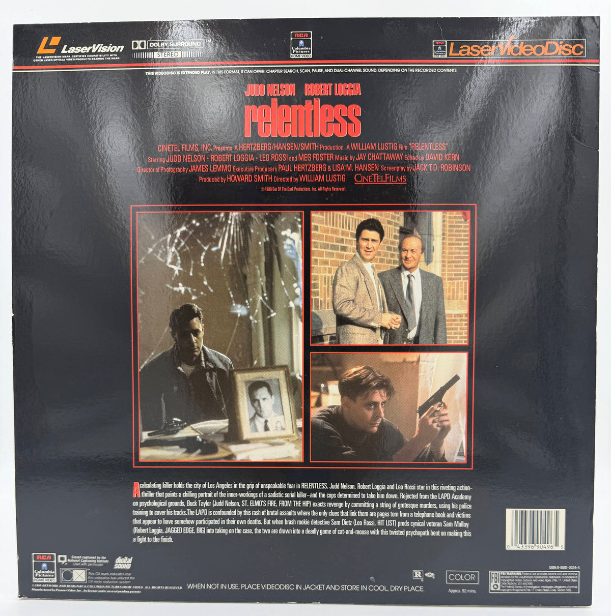 Relentless (1989) – LaserDisc - EX