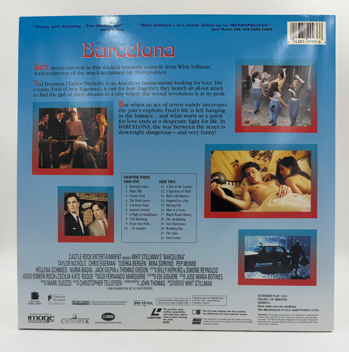 Barcelona (1994) (Widescreen Edition) – LaserDisc - EX