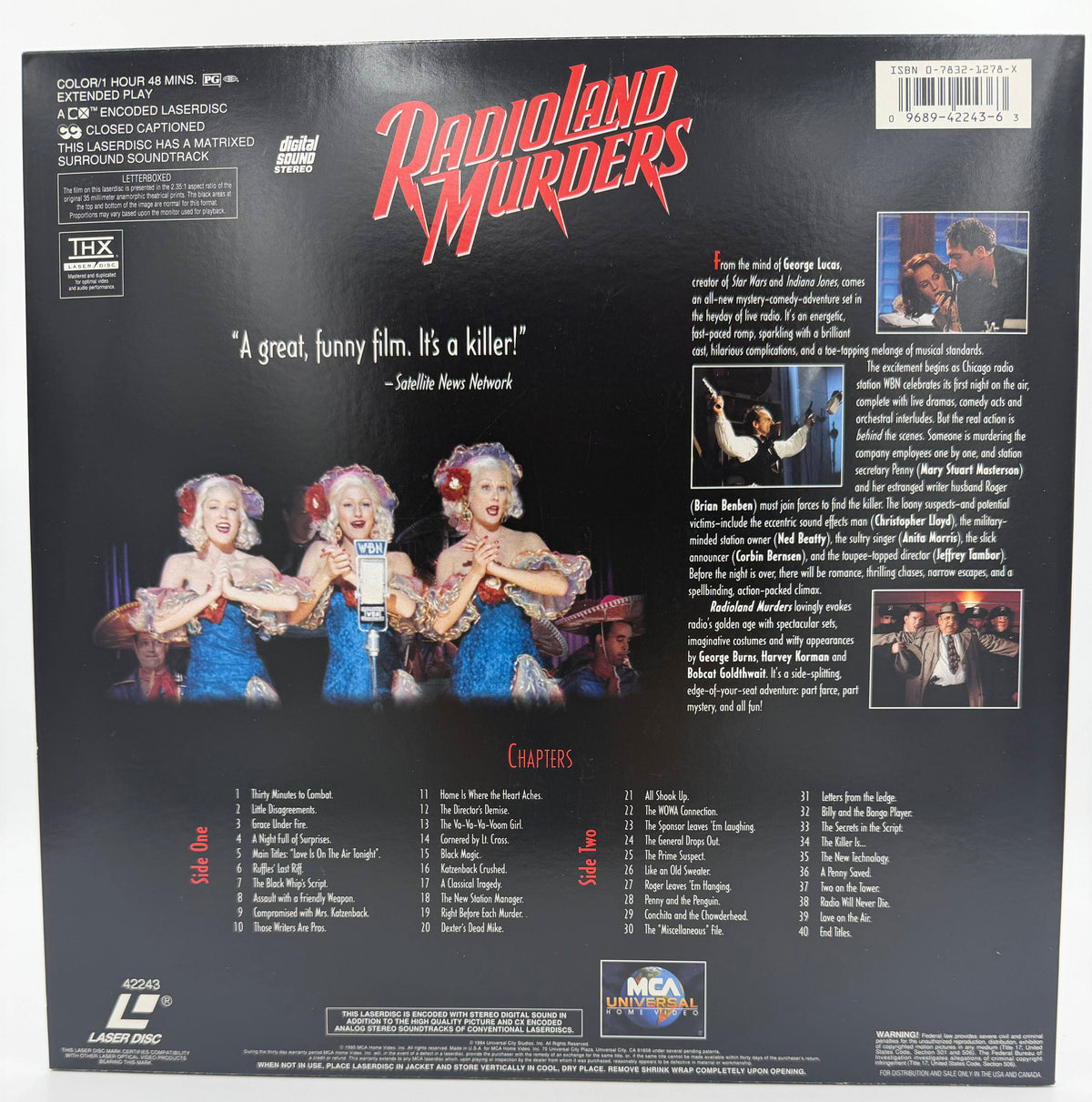 Radioland Murders (1994 / 1995) Letterboxed Edition – LaserDisc . EX