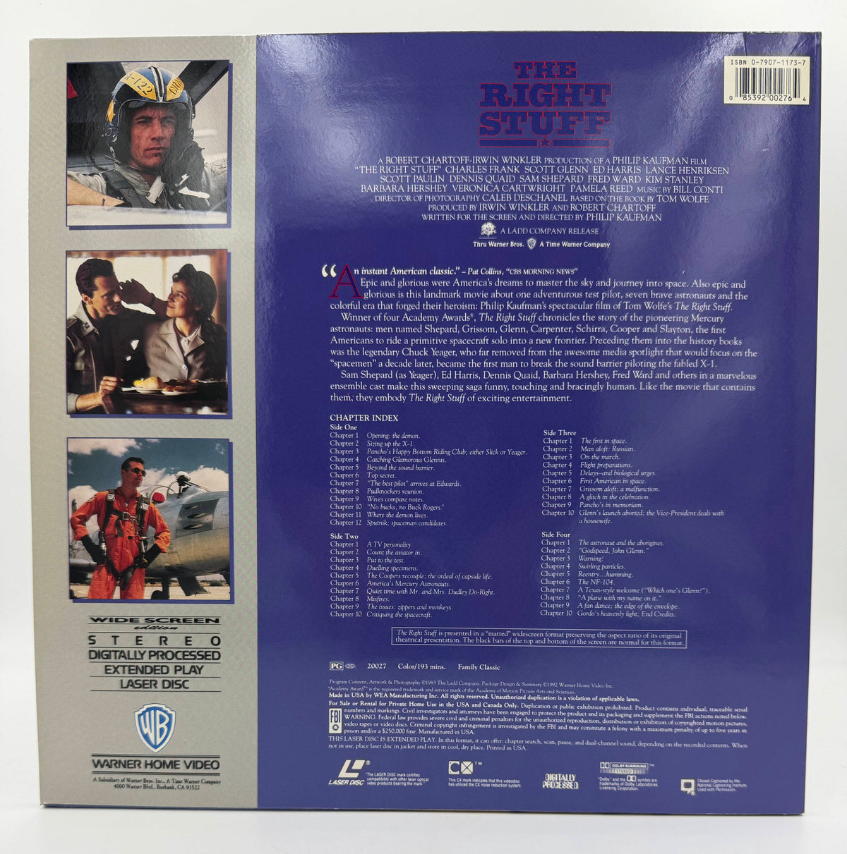The Right Stuff (1983 / 1992) Widescreen Edition – LaserDisc - EX