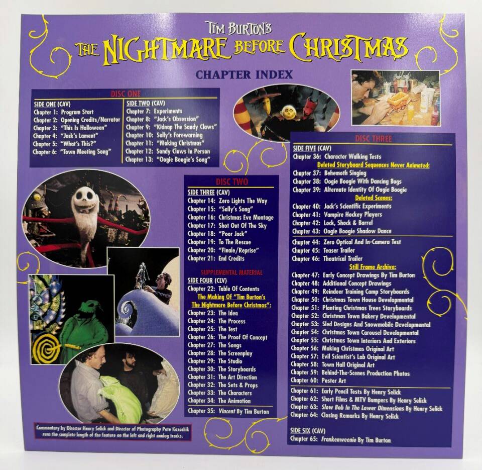 The Nightmare Before Christmas (1993 / 1994) Deluxe CAV Edition Box Set – LaserDisc - EX