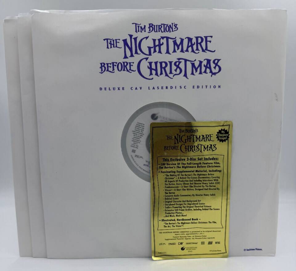 The Nightmare Before Christmas (1993 / 1994) Deluxe CAV Edition Box Set – LaserDisc - EX