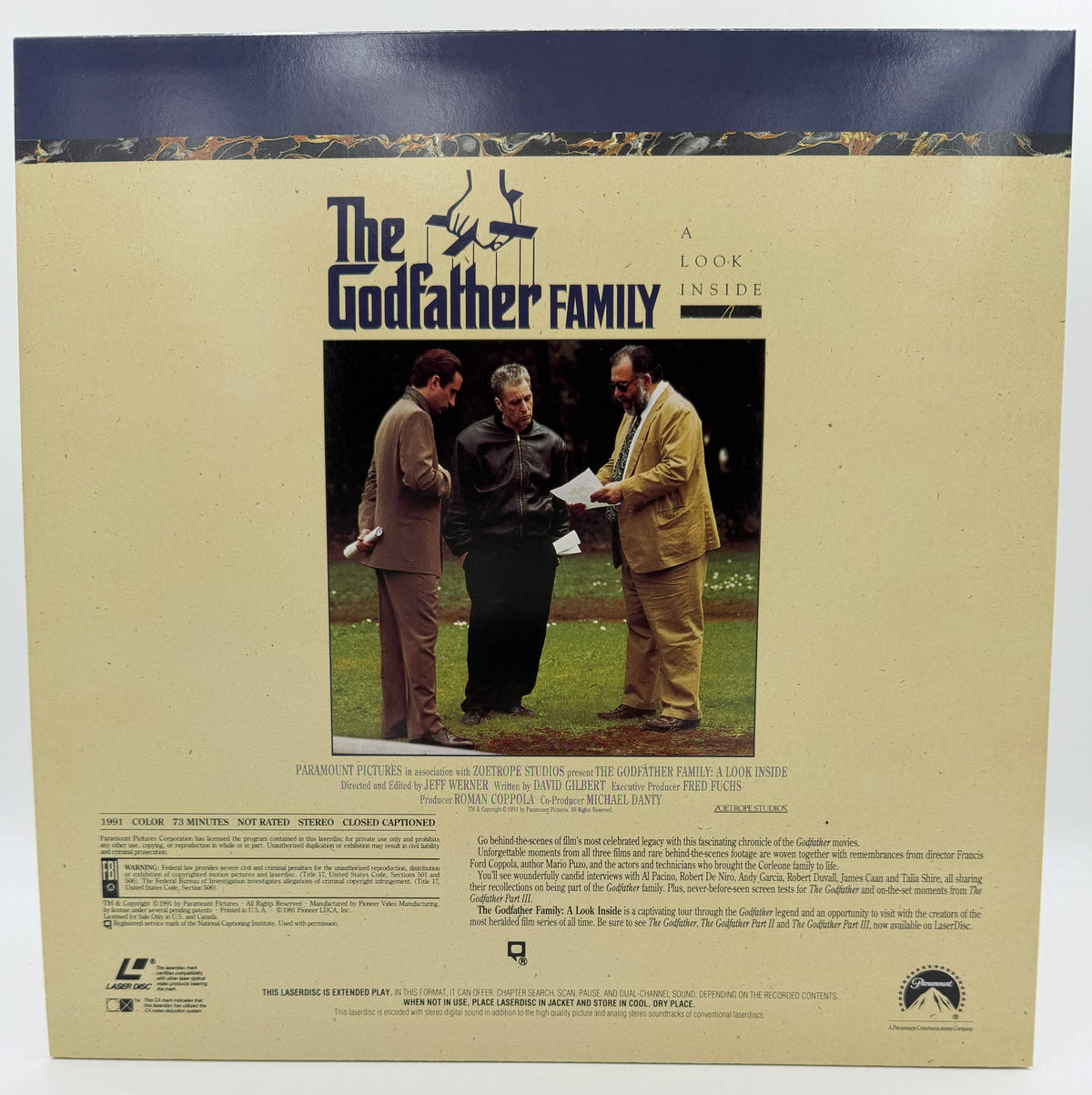 The Godfather Trilogy: 1901–1980 (1992) Special Edition Box Set – LaserDisc - EX