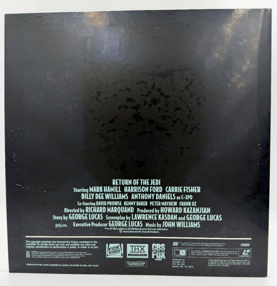 Star Wars Trilogy: The Definitive Collection (1977-1983 / 1993) Widescreen Collector's Edition CAV Box Set – LaserDisc - EX