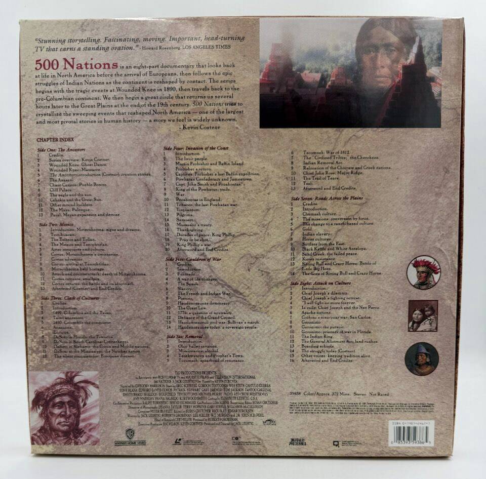 500 Nations (1995) 4-Disc LaserDisc Box Set - EX