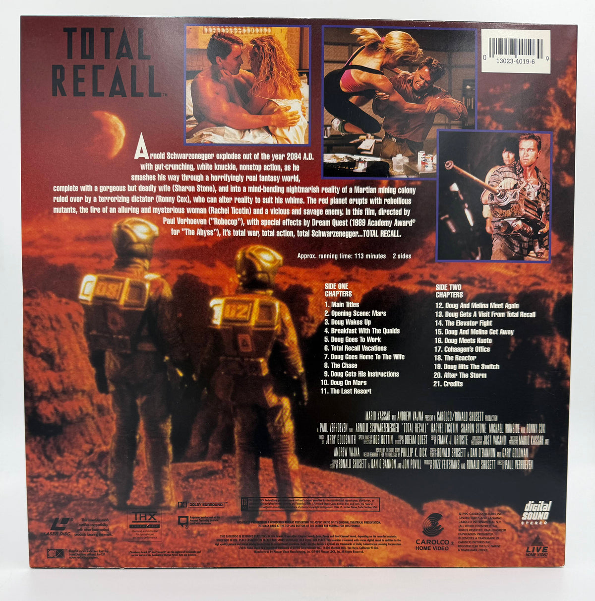 Total Recall (1990 / 1991) Widescreen Edition – LaserDisc - EX