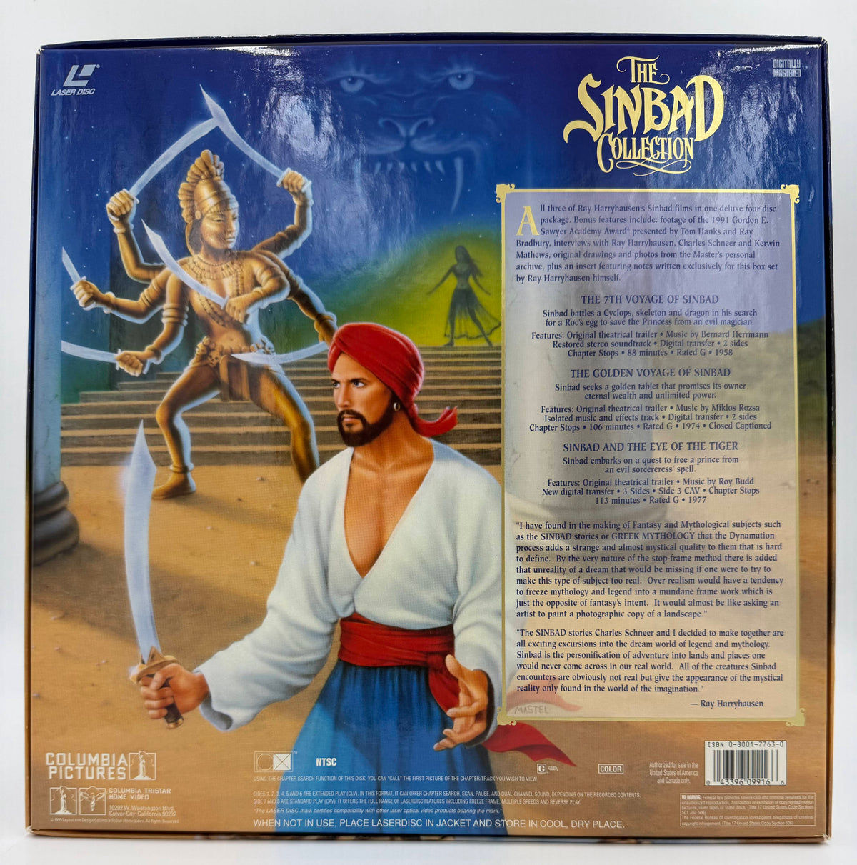 The Sinbad Collection: Ray Harryhausen Signature Collection (1958–1977 / 1995) Special Edition Box Set – LaserDisc - EX
