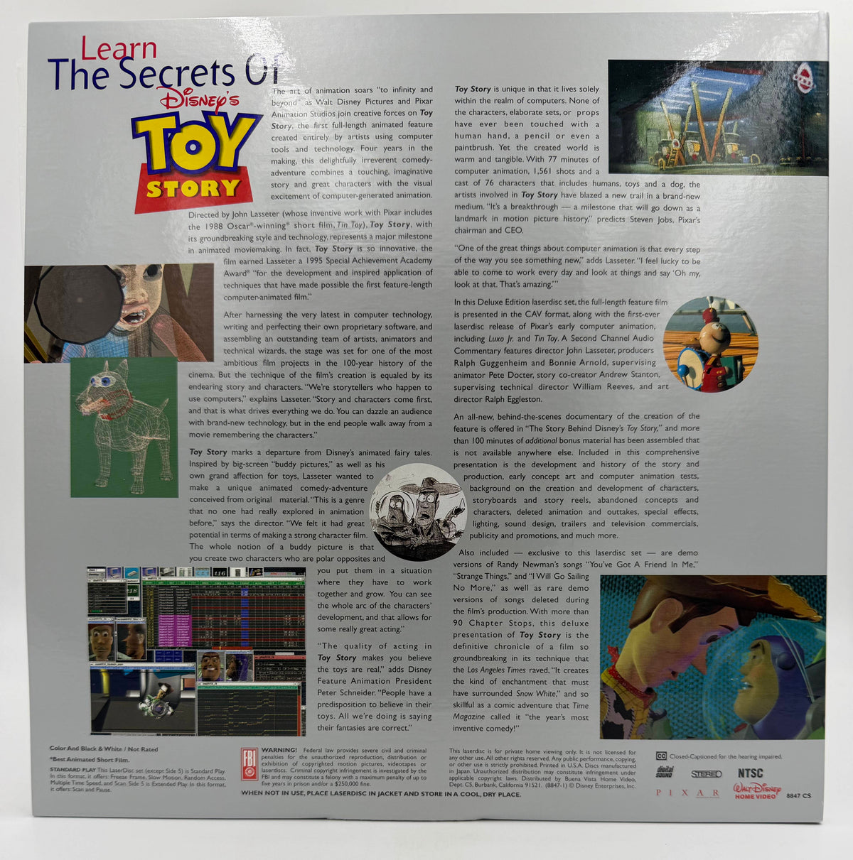 Toy Story (1995 / 1996) Deluxe CAV Letterbox Edition Box Set – LaserDisc - EX