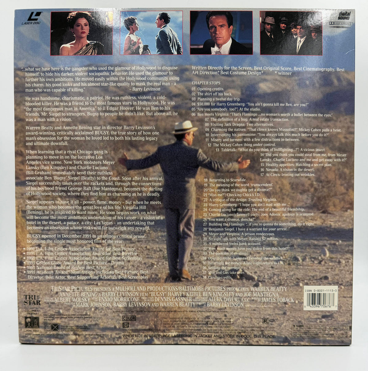 Bugsy (1991 / 1992) Deluxe Widescreen Version – LaserDisc - EX