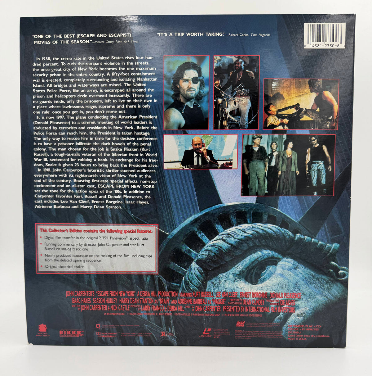 Escape From New York (1981 / 1994) Widescreen Collector's Edition – LaserDisc - EX