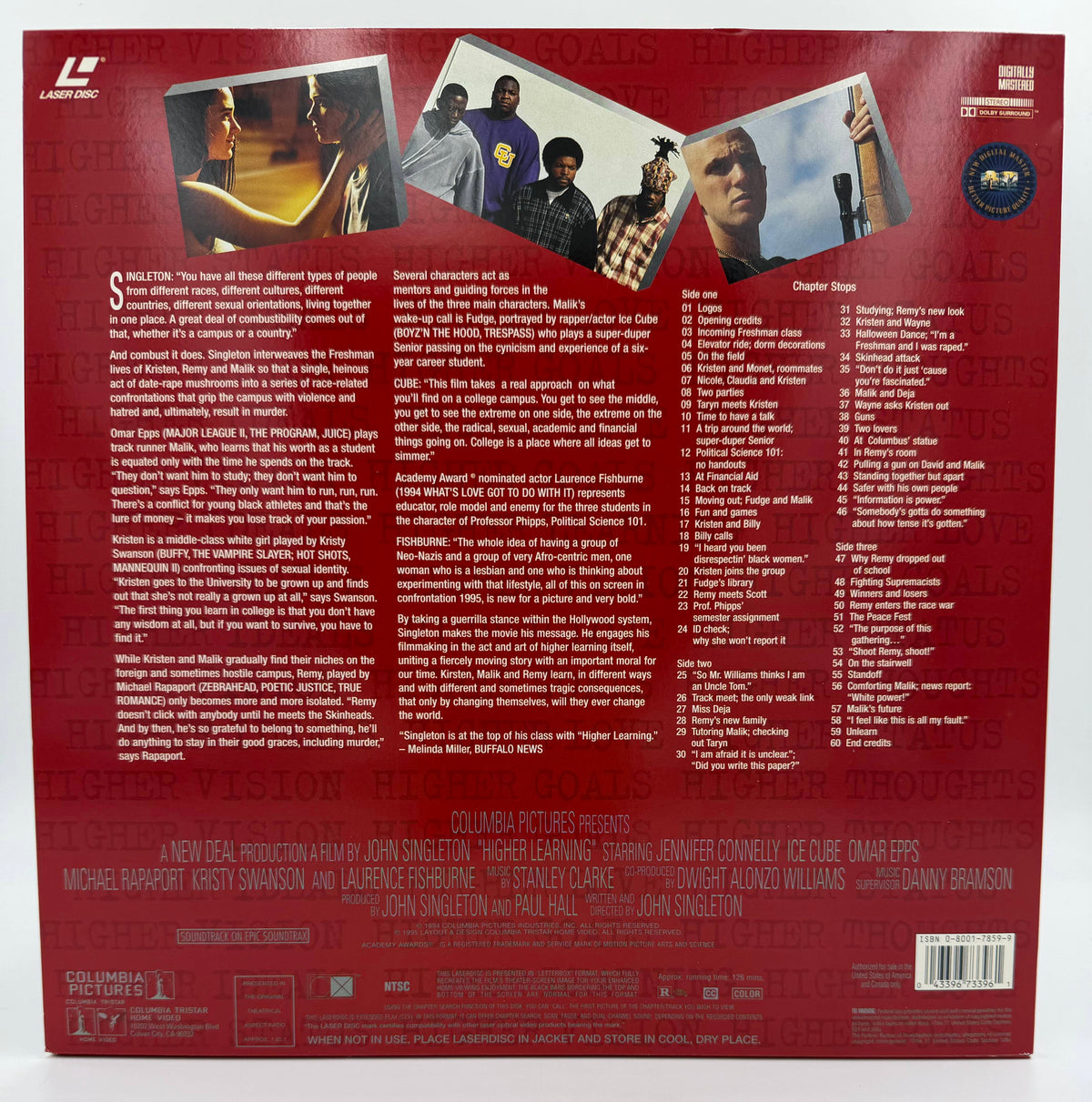 Higher Learning (1995 / 1995) Deluxe Widescreen Presentation – LaserDisc - EX, Ice Cube