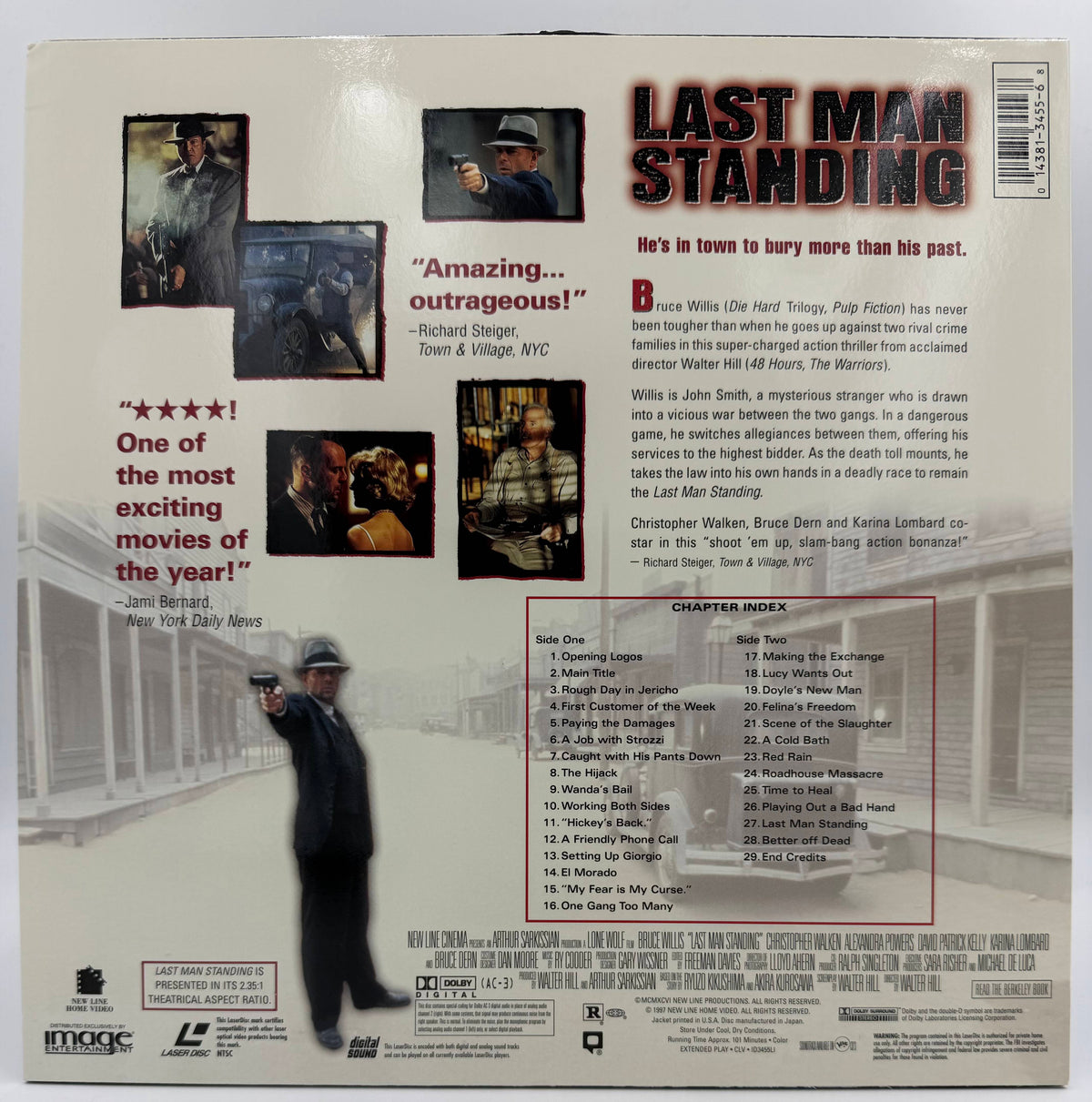 Last Man Standing (1996 / 1997) Widescreen Edition – LaserDisc - EX