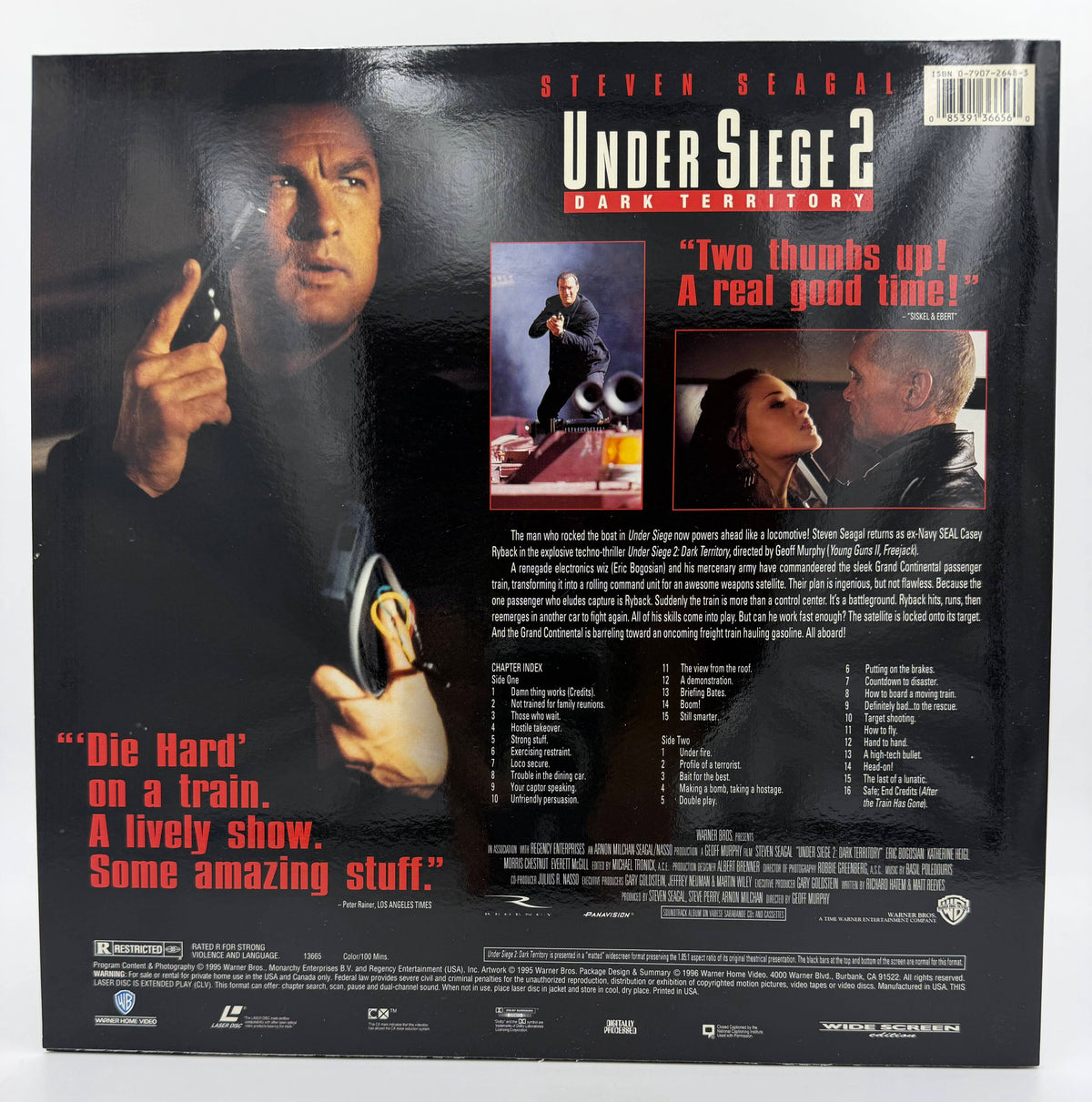 Under Siege 2: Dark Territory (1995 / 1995) Wide Screen Edition – LaserDisc - EX