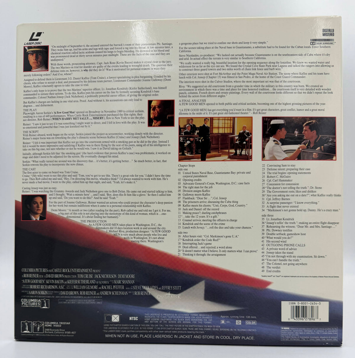 A Few Good Men (1992 / 1993) Deluxe Widescreen Version – LaserDisc - EX