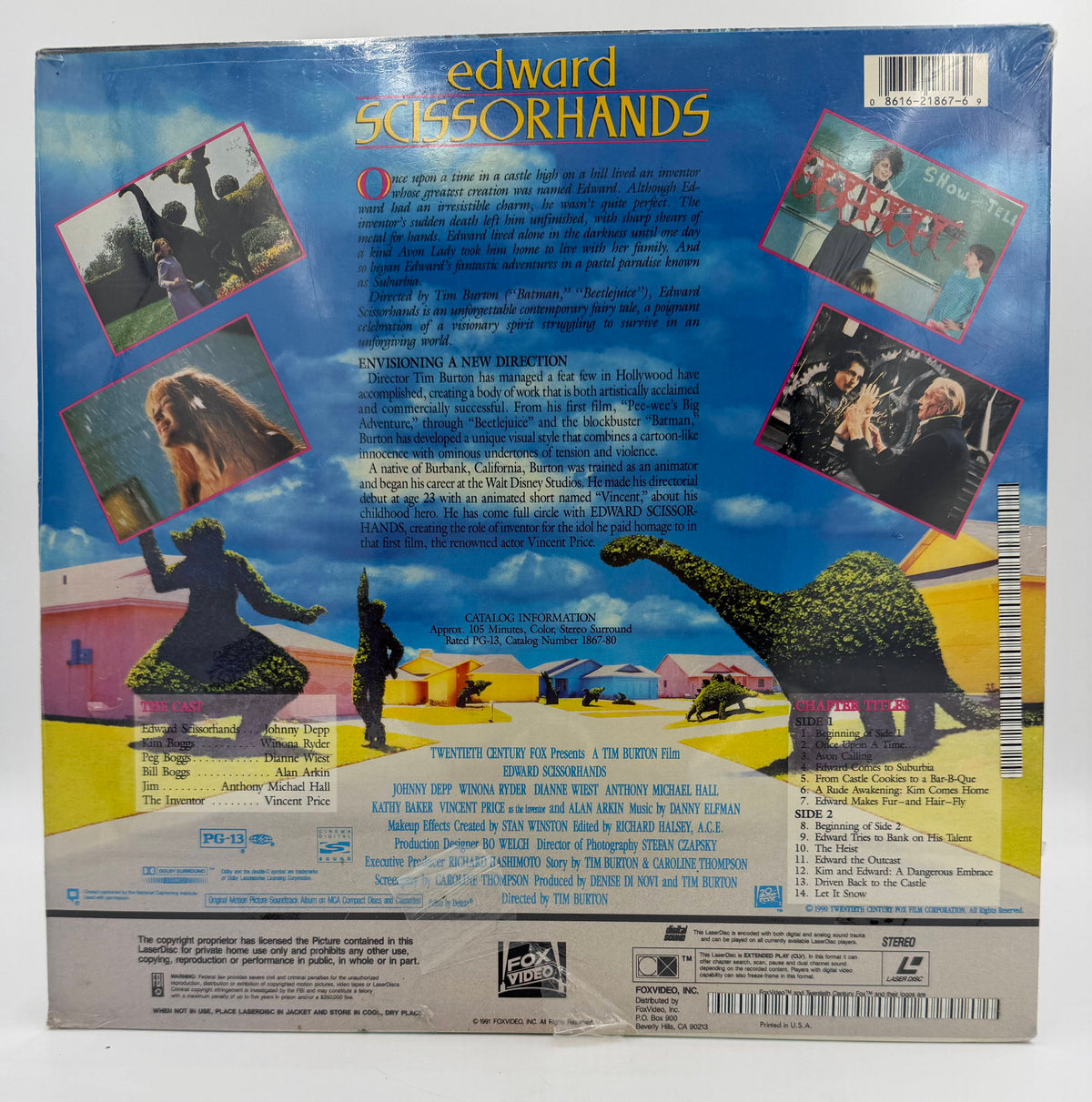 Edward Scissorhands (1990 / 1991) Standard Edition – LaserDisc - EX - Factory Sealed