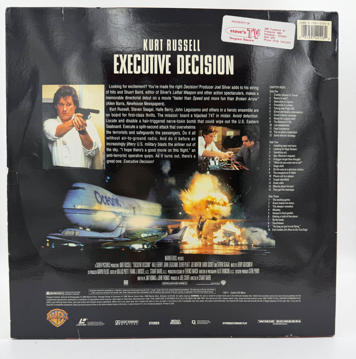 Executive Decision (1996 / 1996) Wide Screen Edition – LaserDisc - VG+