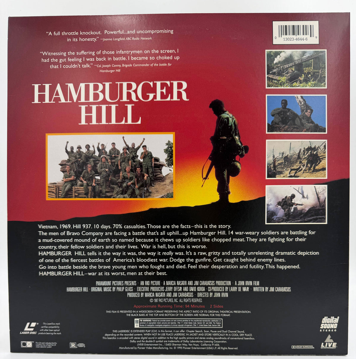 Hamburger Hill (1987 / 1995) Widescreen Edition – LaserDisc - EX