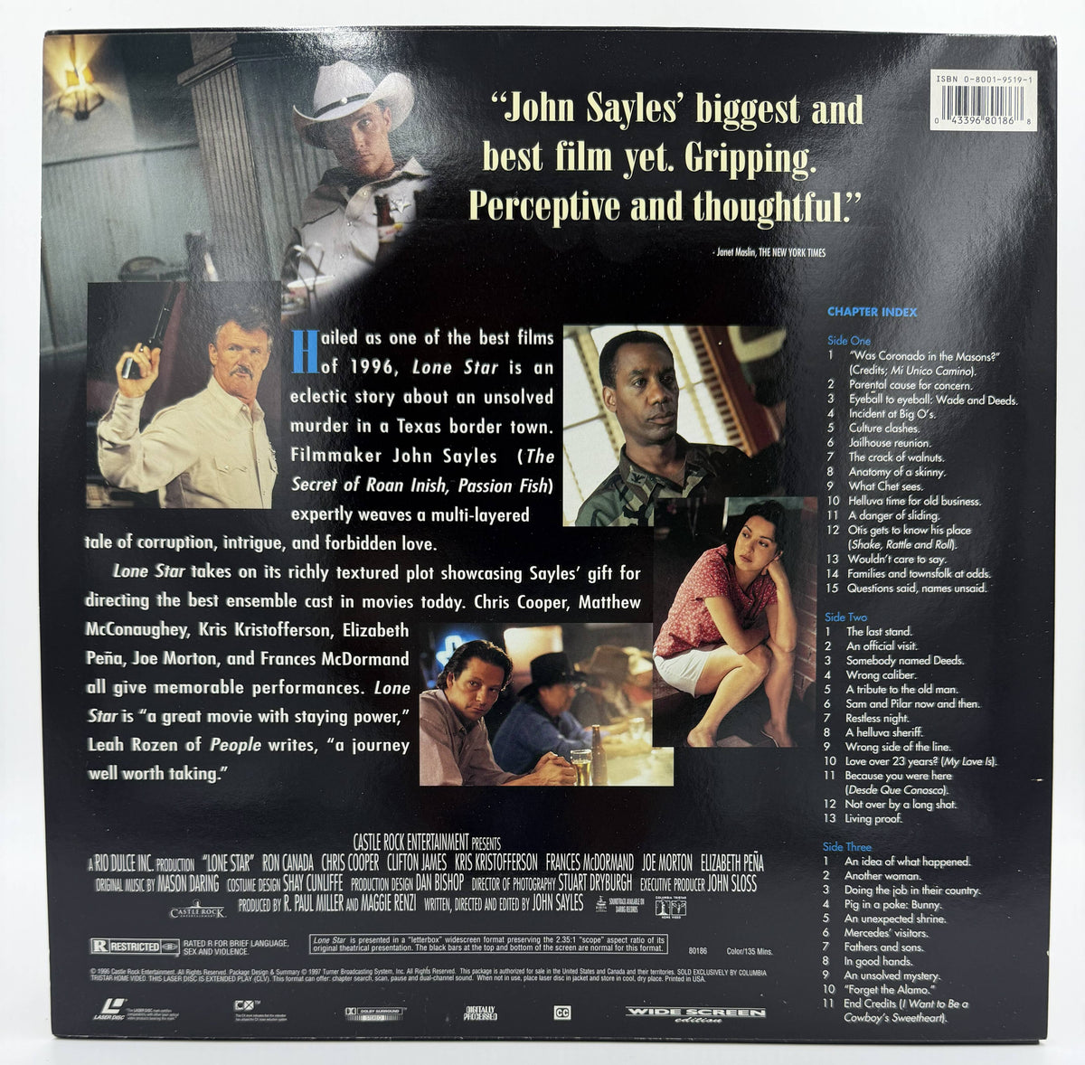 Lone Star (1996 / 1997) Wide Screen Edition – LaserDisc - EX