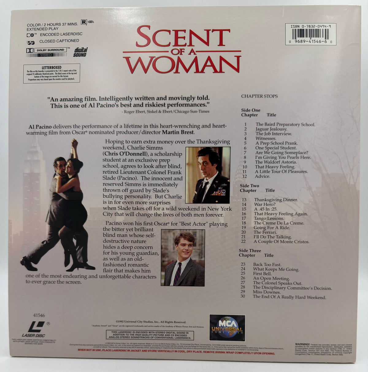 Scent of a Woman (1992 / 1993) Letterboxed Edition – LaserDisc - EX
