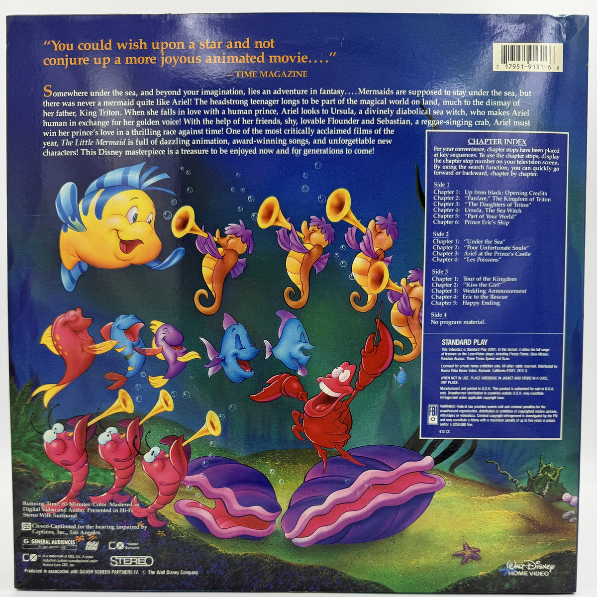 The Little Mermaid (1989 / 1990) Deluxe Edition – LaserDisc - EX
