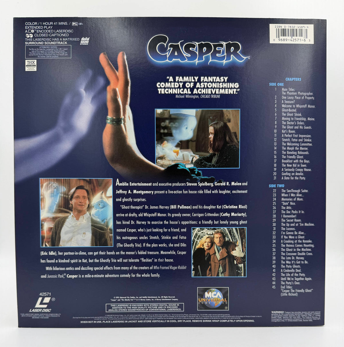 Casper (1995) Letterboxed Edition – LaserDisc - EX