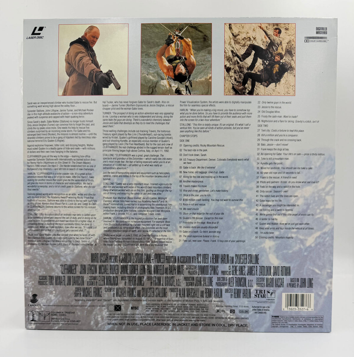 Cliffhanger (1993) Deluxe Widescreen Version – LaserDisc - VG+