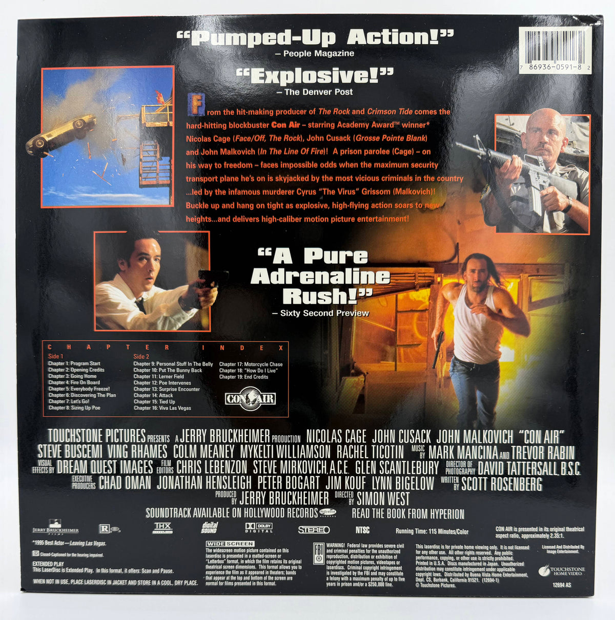 Con Air (1997) Widescreen Laserdisc Edition – LaserDisc - EX