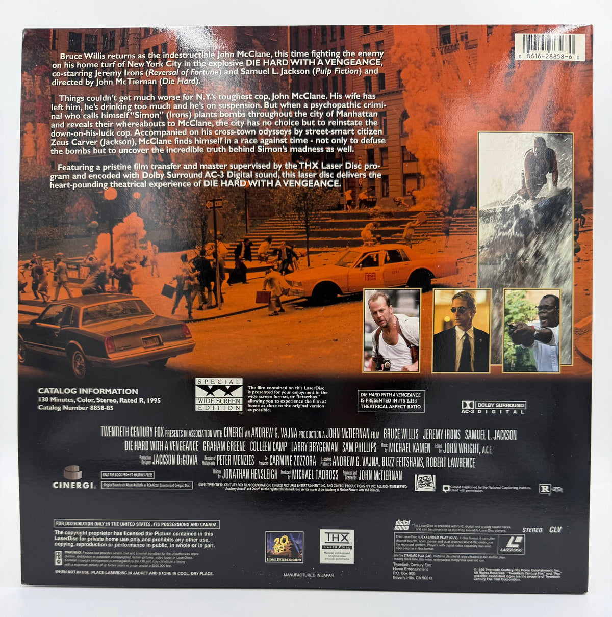 Die Hard With A Vengeance (1995) Special Widescreen Edition – LaserDisc - EX