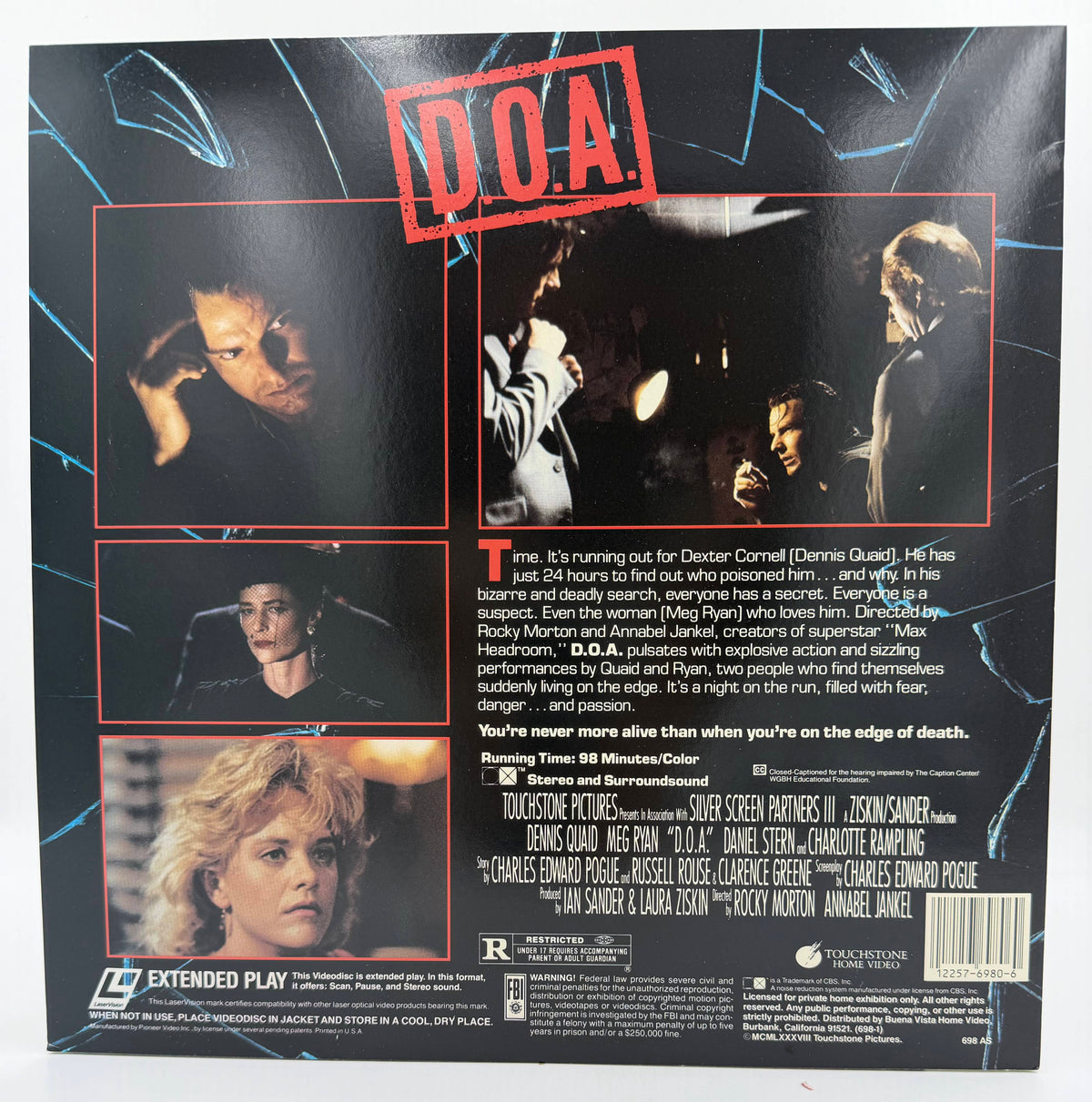 D.O.A. (1988) Standard Edition – LaserDisc - VG+
