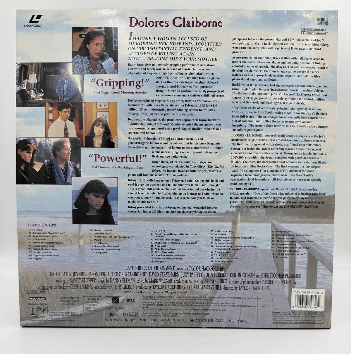 Dolores Claiborne (1995) Deluxe Widescreen Presentation – LaserDisc - VG+