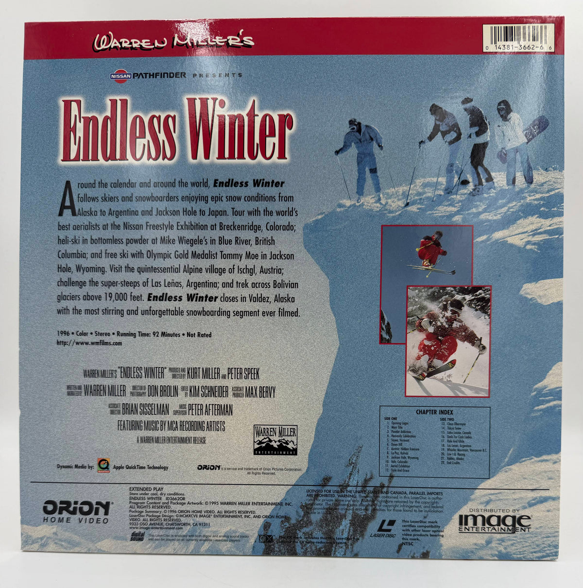 Warren Miller's Endless Winter (1996 / 1997) Standard Edition – LaserDisc - EX