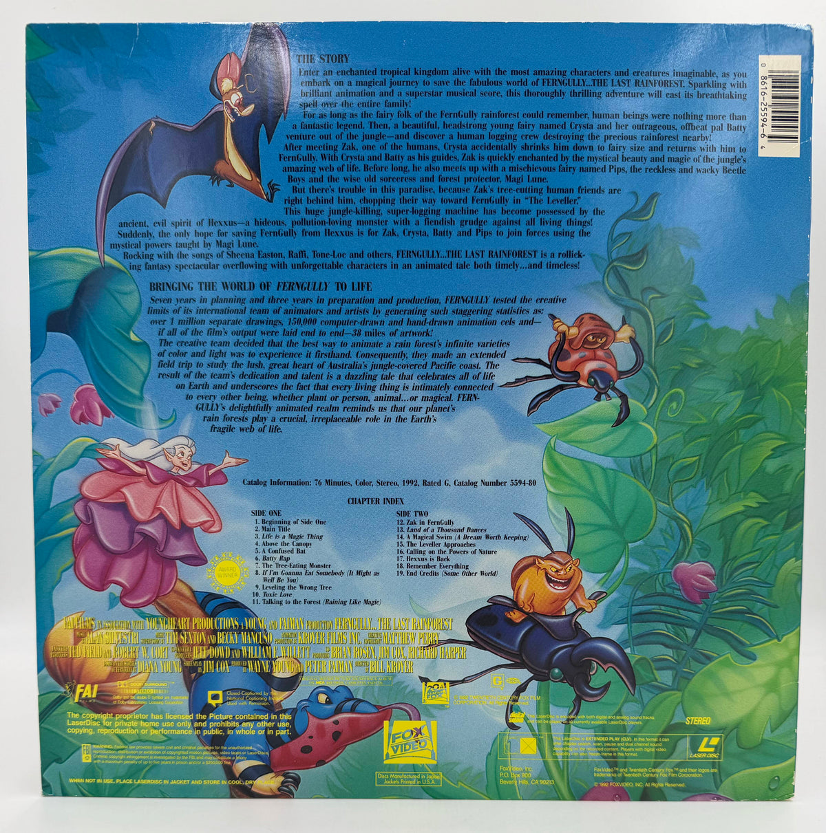 FernGully: The Last Rainforest (1992) Standard Edition – LaserDisc - VG+