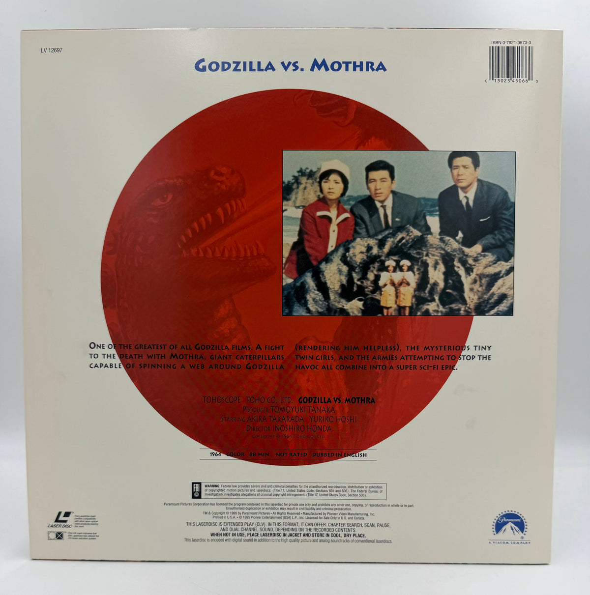 Godzilla vs. Mothra (1964 / 1995) English Dubbed Standard Edition – LaserDisc - EX