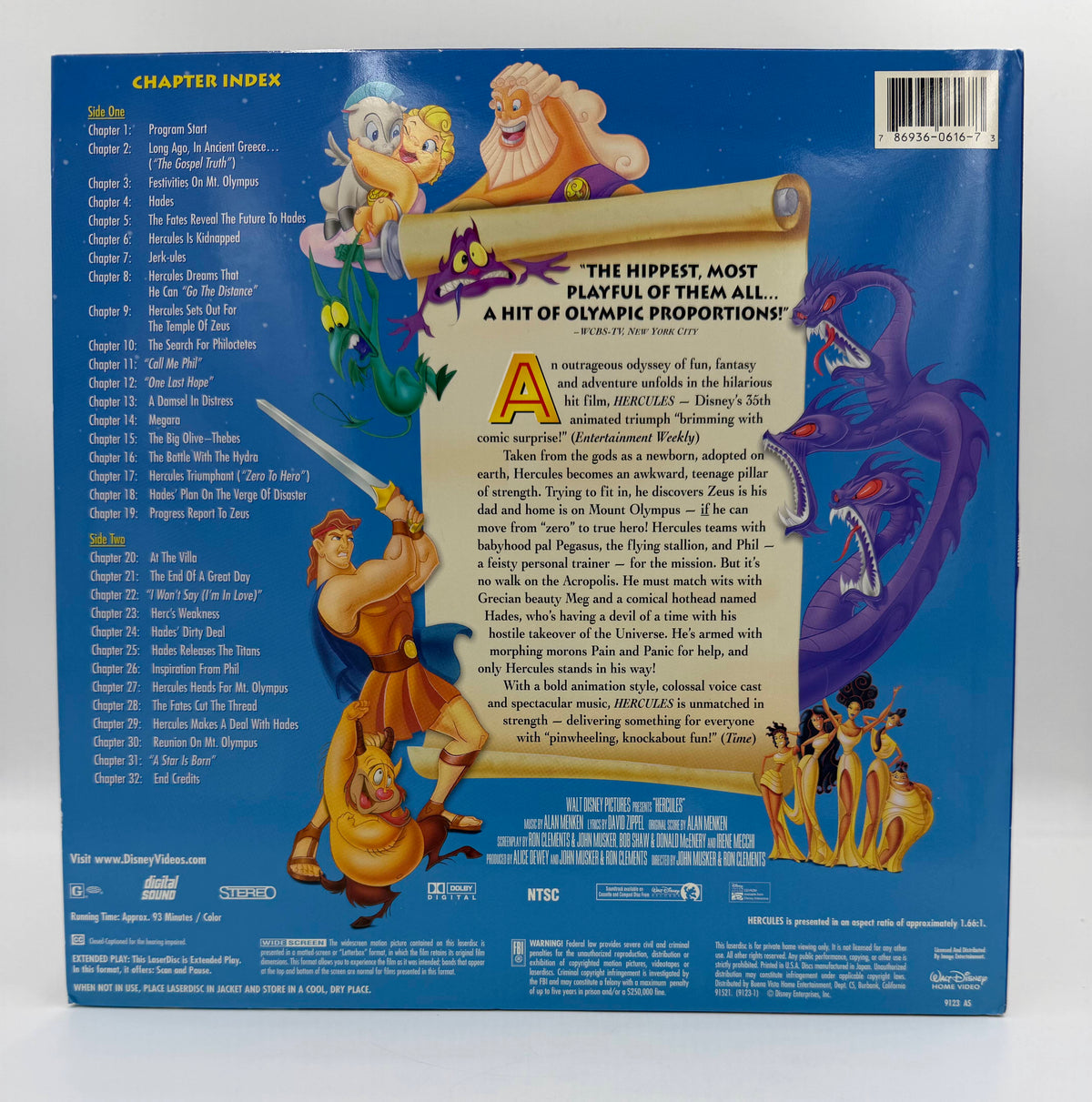 Hercules (1997 / 1998) Widescreen Laserdisc Edition – LaserDisc - EX