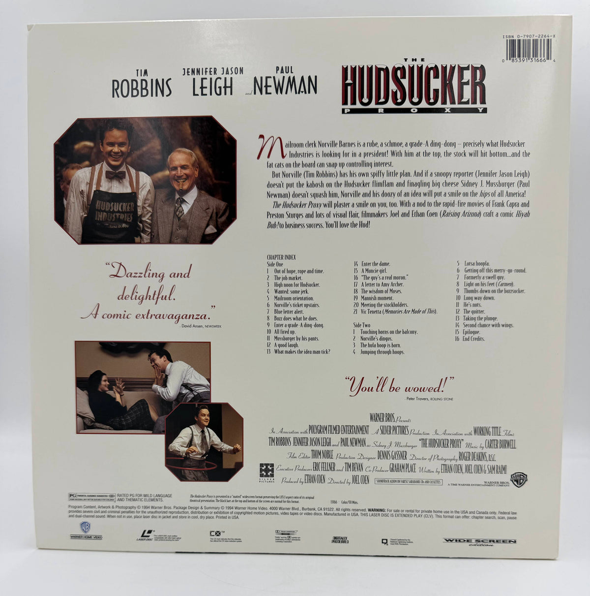 The Hudsucker Proxy (1994) Wide Screen Edition – LaserDisc - EX