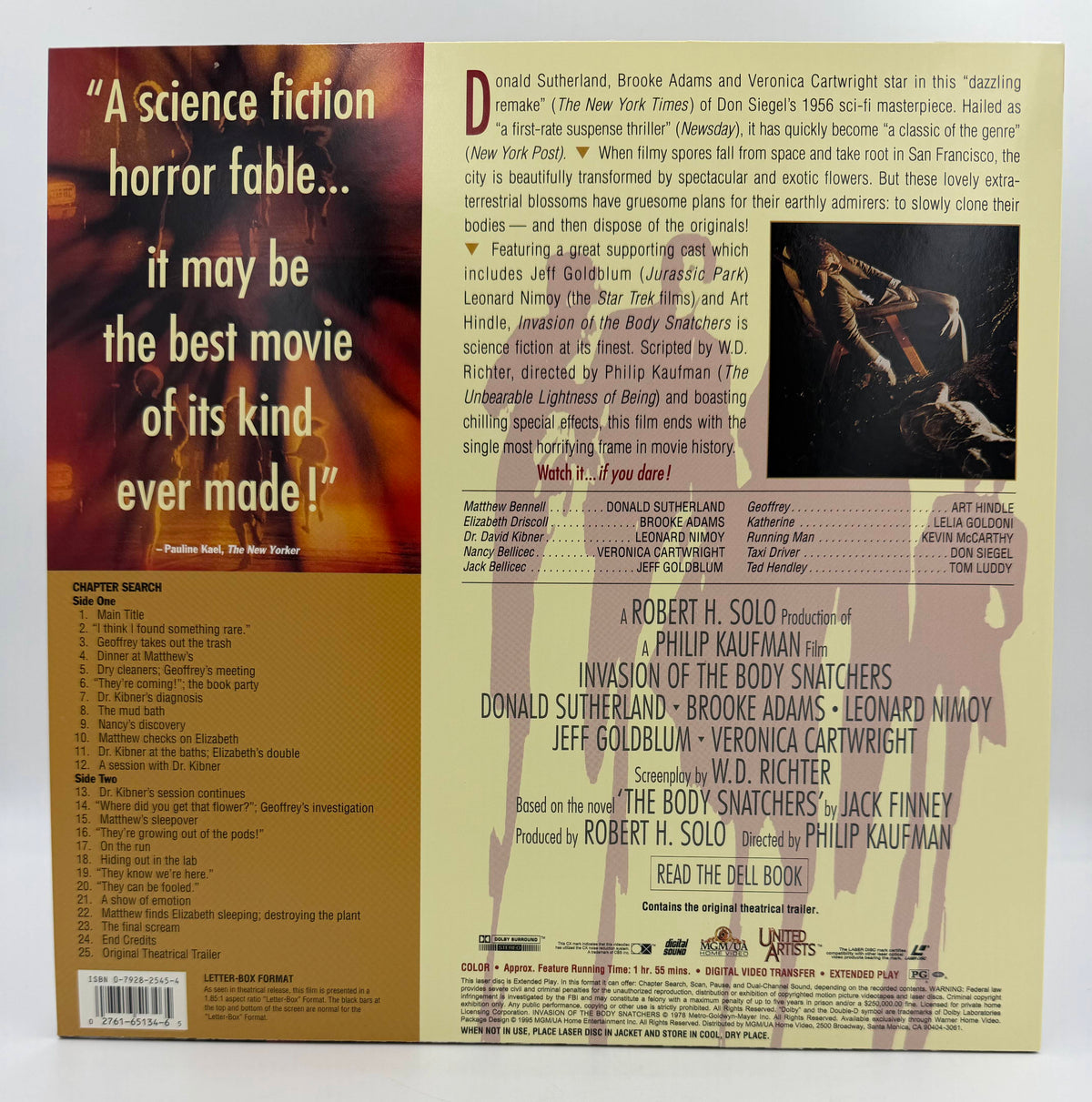 Invasion of the Body Snatchers (1978 / 1995) Deluxe Letter-Box Edition – LaserDisc - EX