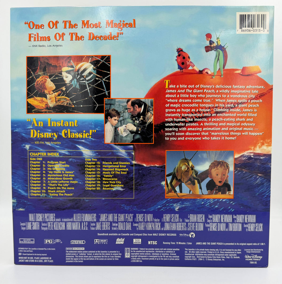 James and the Giant Peach (1996) Wide Screen Edition – LaserDisc - EX