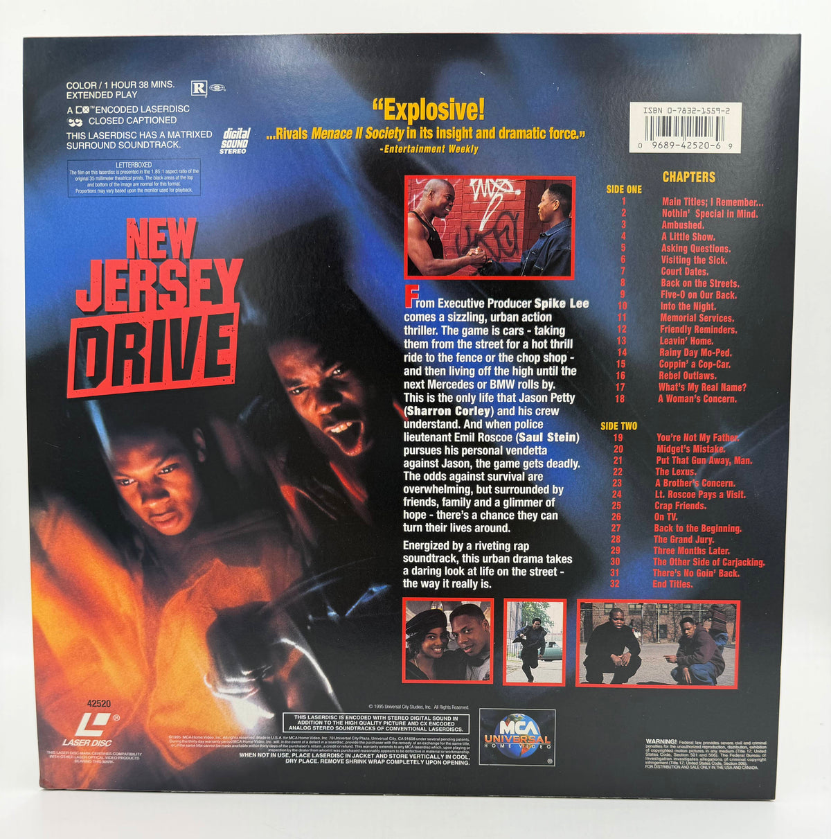 New Jersey Drive (1995) Letterboxed Edition – LaserDisc - EX