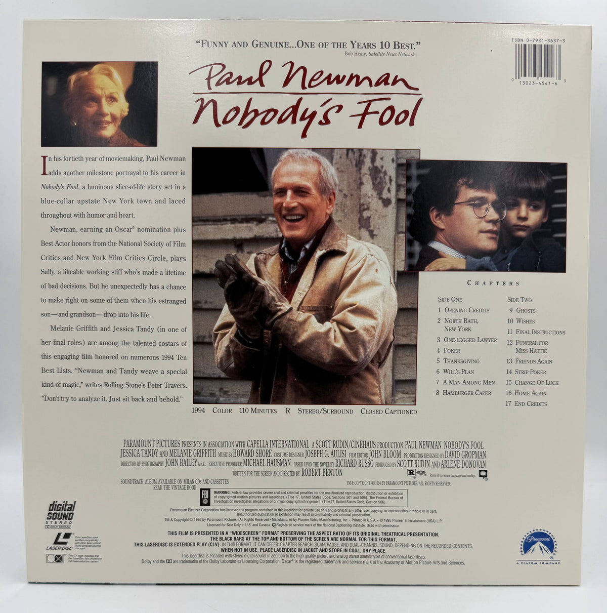 Nobody's Fool (1994 / 1995) Widescreen Edition – LaserDisc - EX