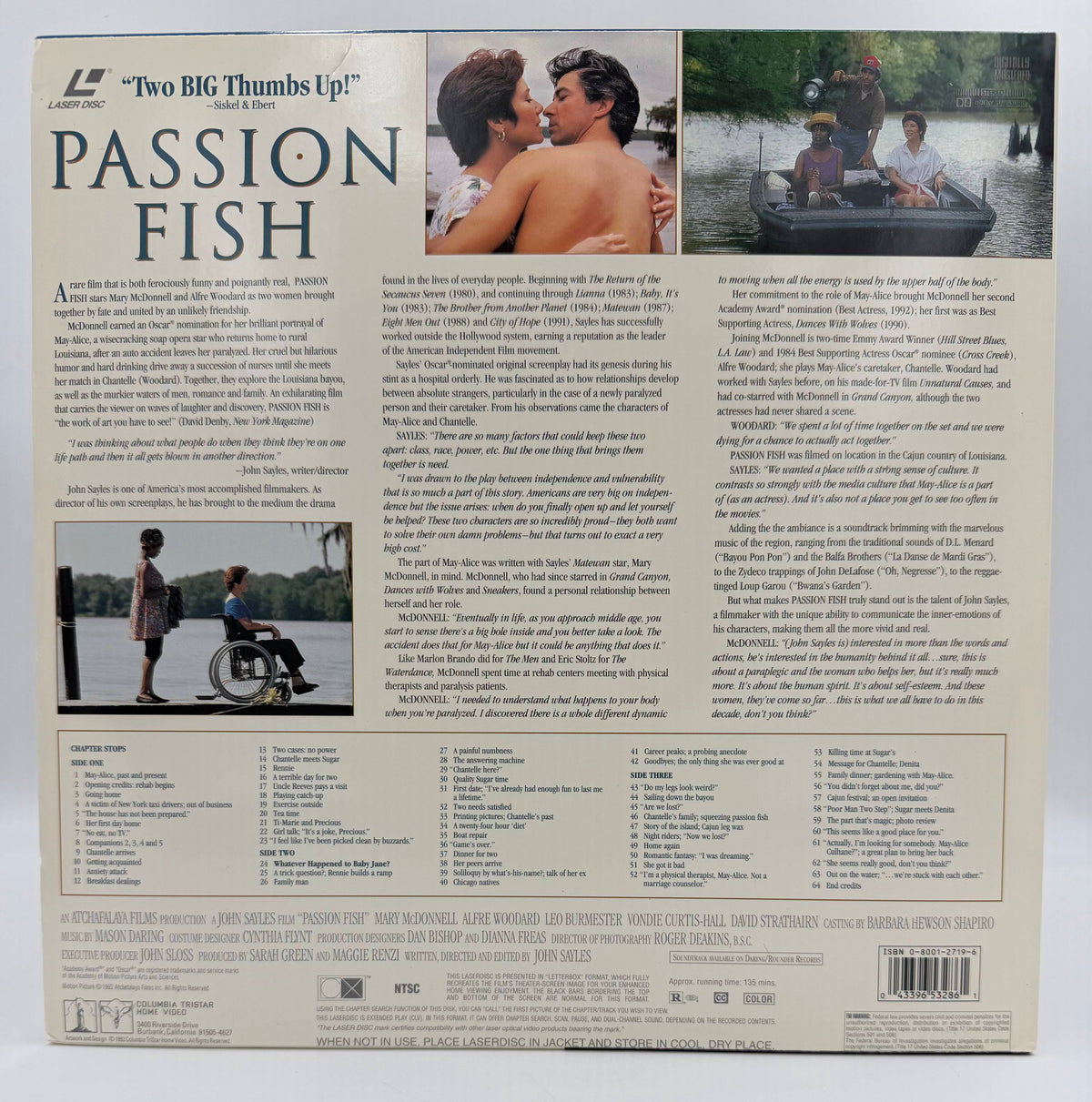 Passion Fish (1992 / 1993) Deluxe Widescreen Version – LaserDisc - VG+