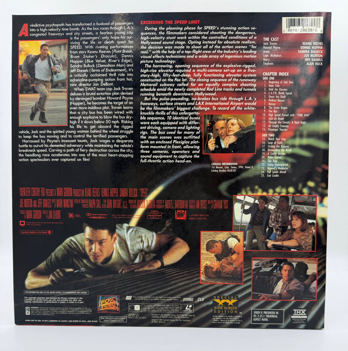 Speed (1994) Special Widescreen Edition – LaserDisc - EX