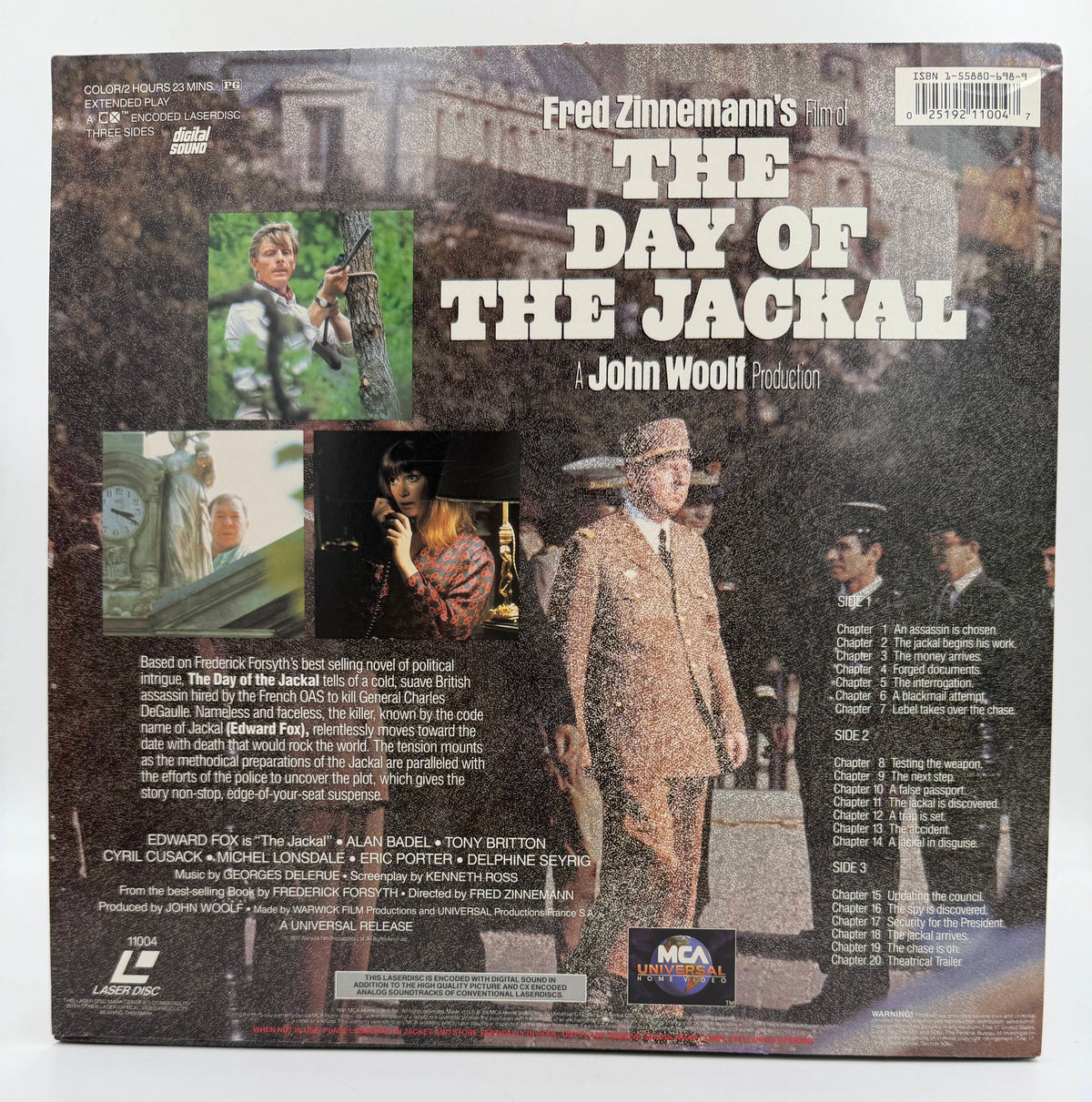 The Day of the Jackal (1973 / 1991) Standard Edition – LaserDisc - VG+