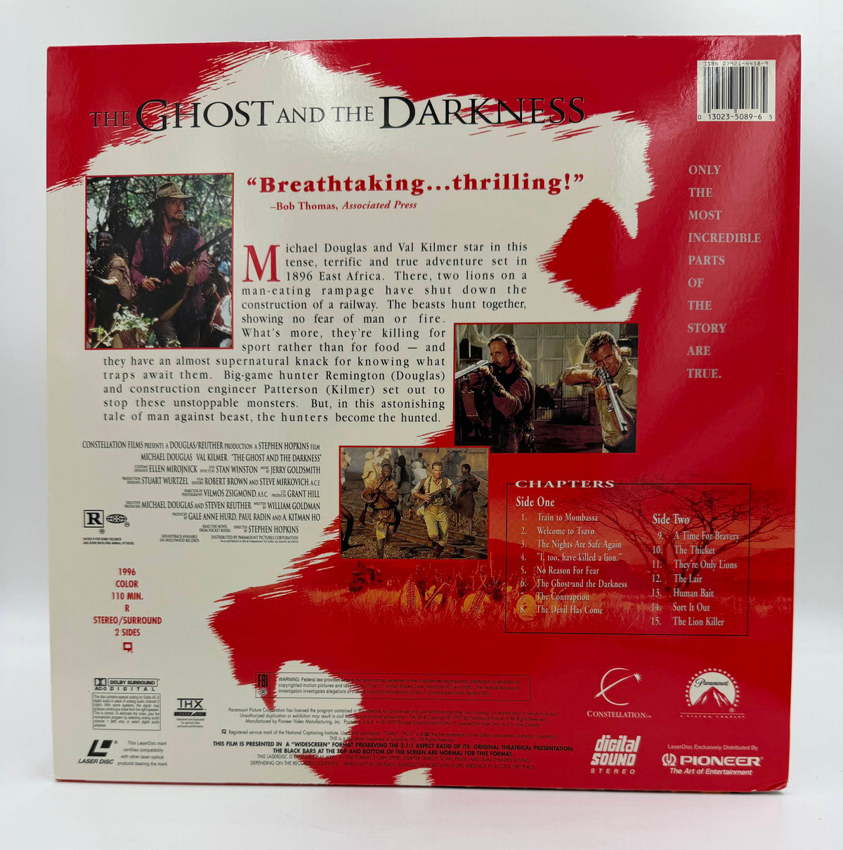 The Ghost and the Darkness (1996 / 1997) Special Widescreen Edition – LaserDisc - EX