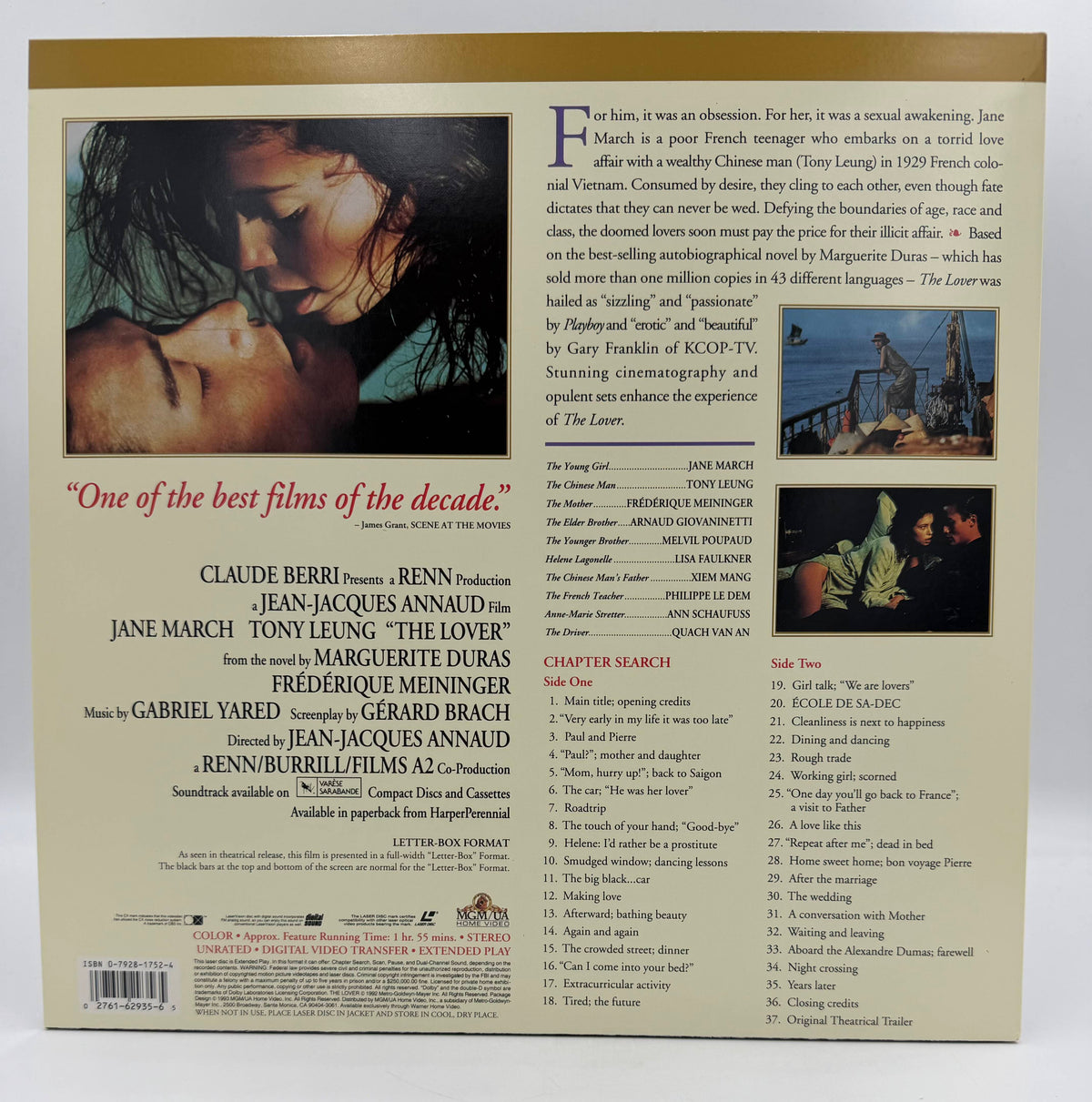 The Lover (1992 / 1993) Deluxe Letter-Box Edition – LaserDisc - EX