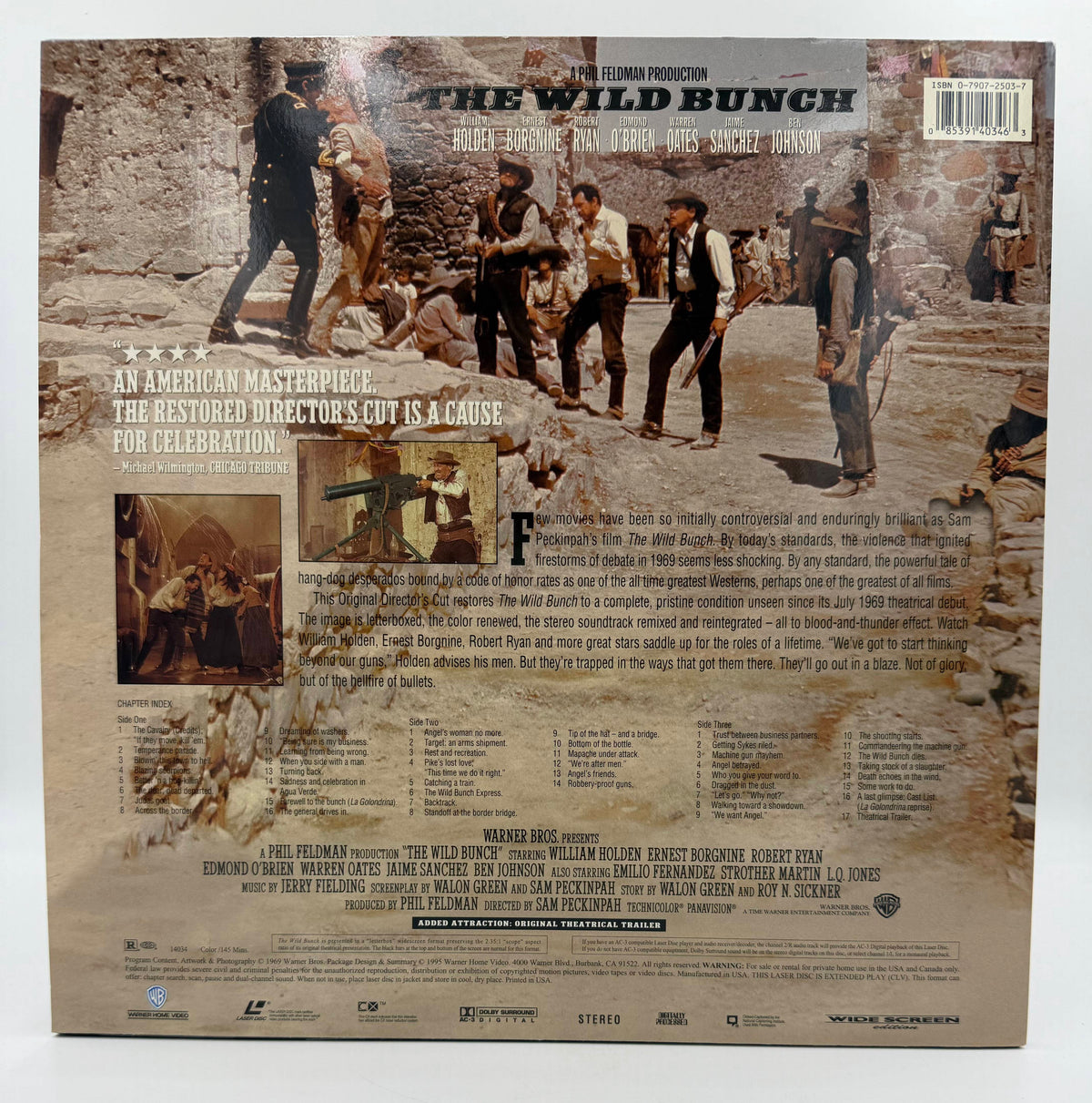The Wild Bunch (1969 / 1995) Restored Director's Cut Widescreen Edition – LaserDisc - EX