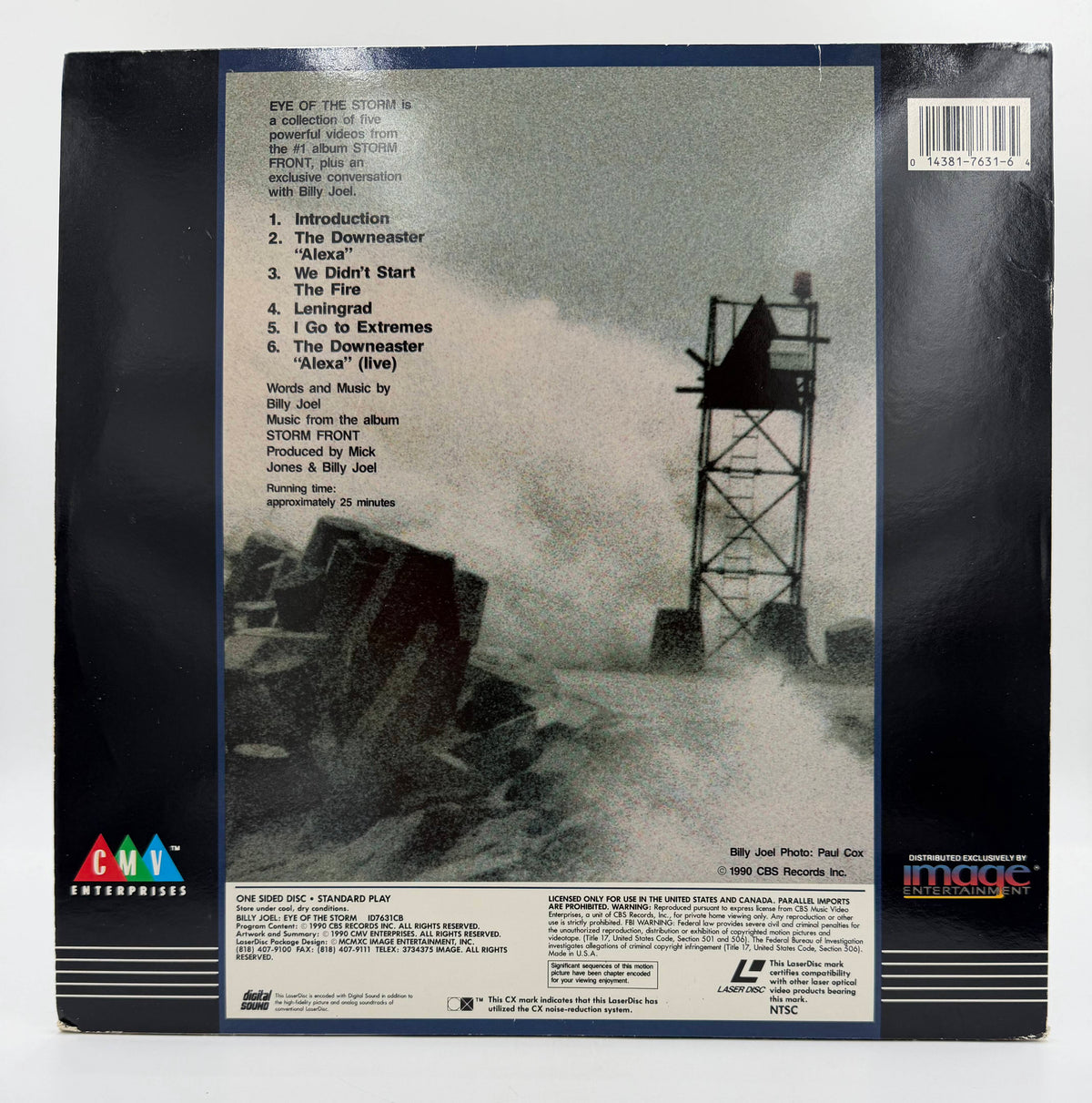 Billy Joel: Eye of the Storm (1990) CAV Format LaserDisc - VG+