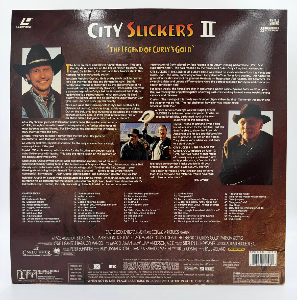 City Slickers II: The Legend of Curly's Gold (1994) Deluxe Widescreen Edition LaserDisc - EX